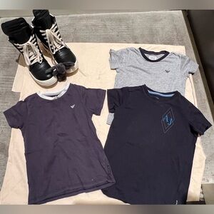 Armani Junior Kids lots of 3 Tshirts Size 4 5 6